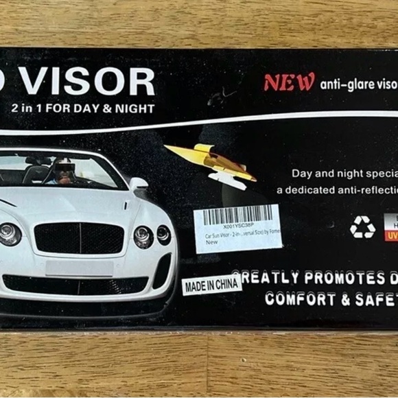 As Seen On TV Car Sun Visor Anti-glare Visor Day Night HD Visor 2 In 1 NEW! - Picture 1 of 8